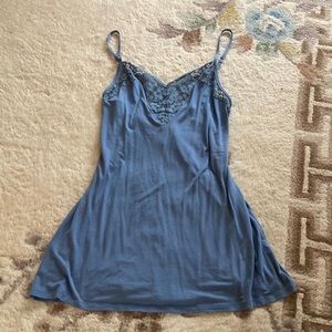 Victoria’s Secret blue lace slip lingerie dress